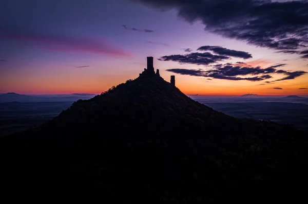 Hazmburk Mountain Peak Ceske Stredohori Range Found Czech Republic Top — Stock Photo, Image