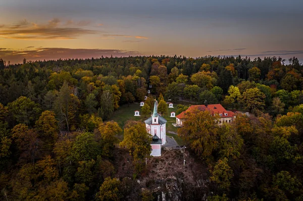 Yüzyılın Sonlarında Bir Kilise Bir Manastır Bir Keşişten Oluşan Skalka — Stok fotoğraf