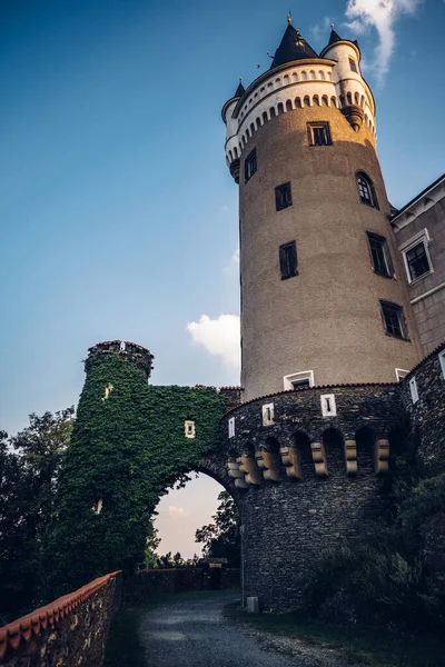 Zleby Chateau Castelo Aldeia Mesmo Nome Aproximadamente Leste Caslav Era — Fotografia de Stock