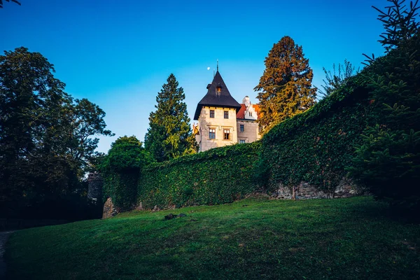 Zleby Chateau Castelo Aldeia Mesmo Nome Aproximadamente Leste Caslav Era — Fotografia de Stock