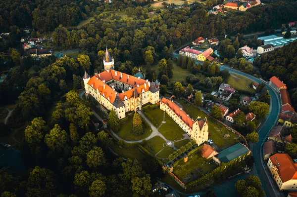 Zleby Chateau Castillo Unos Este Caslav Originalmente Era Castillo Construido — Foto de Stock