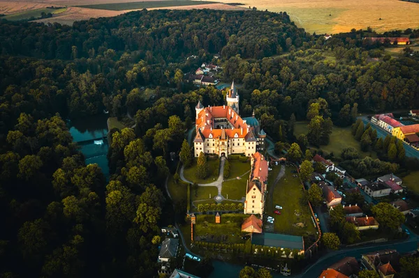 Zleby Chateau Είναι Ένα Κάστρο Περίπου Χιλιόμετρα Ανατολικά Του Caslav — Φωτογραφία Αρχείου