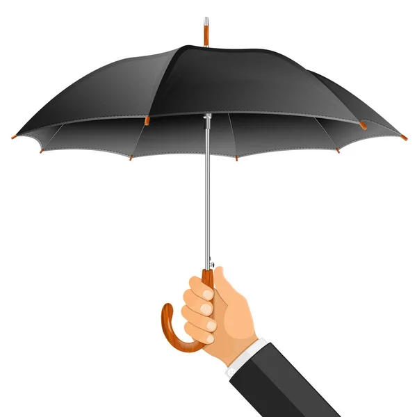 Esernyő a kezében — Stock Vector