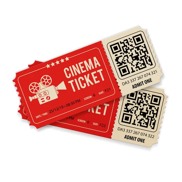 Bilety do zestawu kina — Wektor stockowy