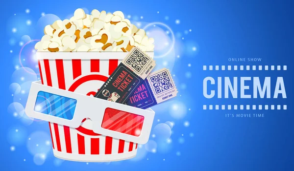 Bannière cinéma et cinéma — Image vectorielle