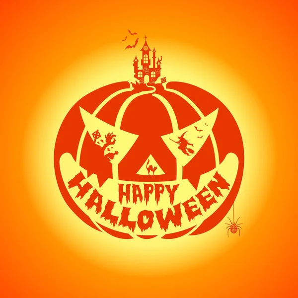 Bonne fête d'Halloween affiche — Image vectorielle