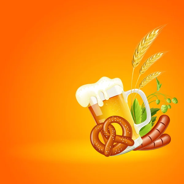 Oktoberfest sör fesztivál plakát — Stock Vector