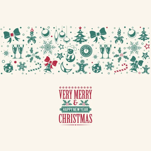 Banner de Navidad y Año Nuevo — Vector de stock
