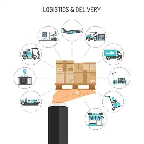 Logistik och leverans koncept — Stock vektor
