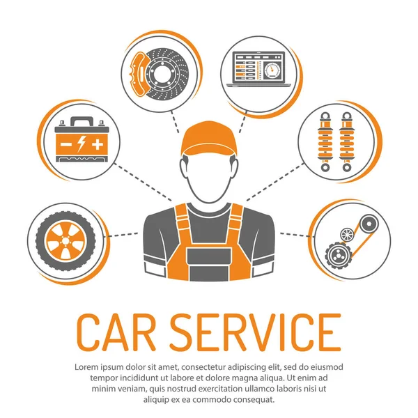 Autoserviceconcept — Stockvector