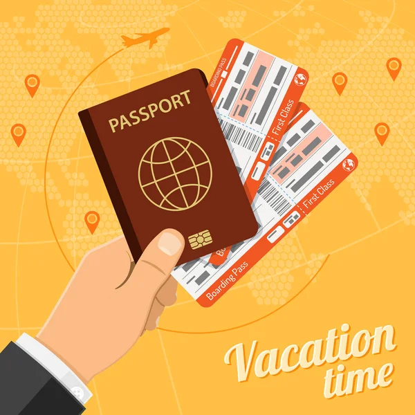Concepto de viajes y turismo de vacaciones — Vector de stock