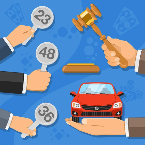 Sale at Auction Car — Stock Vector