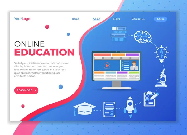 Online onderwijs Infographics — Stockvector