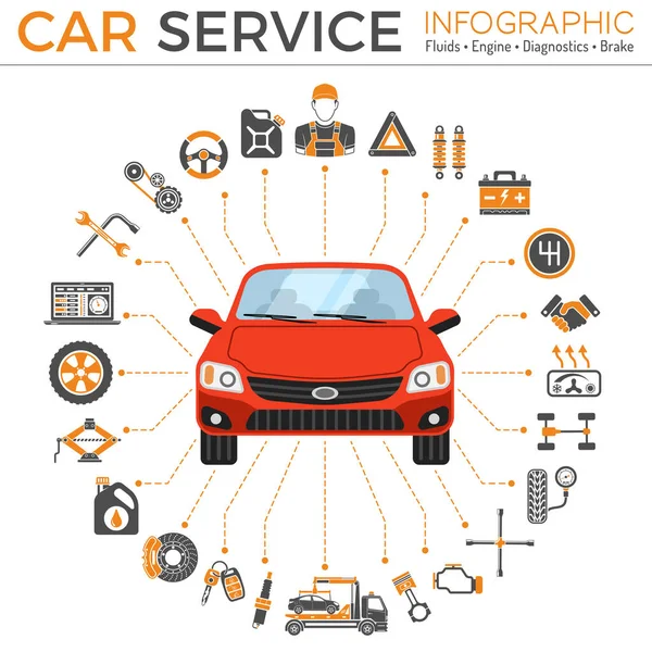 Car Service Infographics — Stock Vector