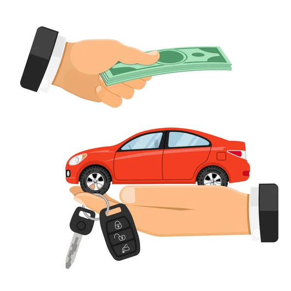 Zakup lub wypożyczenie banera samochodowego — Wektor stockowy