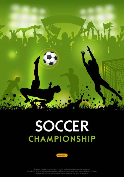 Soccer Championship Poster — Stock Vector