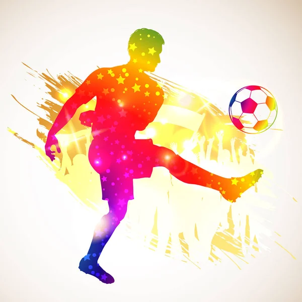 Joueur de football Silhouette — Image vectorielle