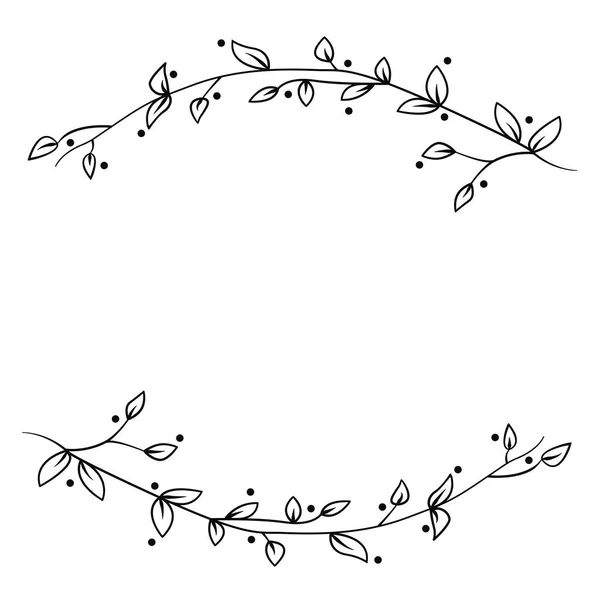 Çiçek tasarım öğesi - yapraklı brunch 'ın grafik çizimi