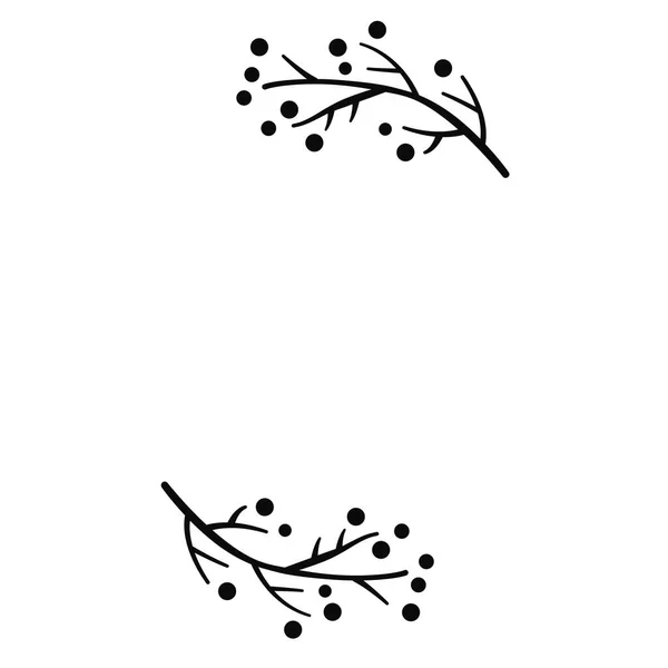 Çiçek tasarım öğesi - yapraklı brunch 'ın grafik çizimi