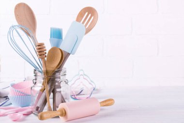 İşyeri pudra, gıda katkı maddeleri ve tatlılar, metin veya logo için arka plan yapmak için aksesuarlar