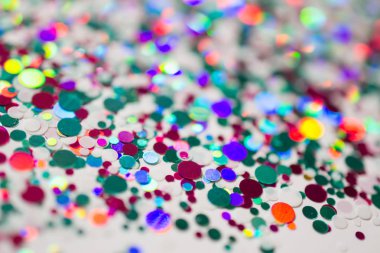 Soyut glitter ışıltı beyaz arka plan üzerinde defocused bokeh