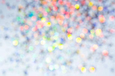 Renkli güzel bokeh arka plan tatil doku bulanık. Çok renkli ışık noktalar glitter