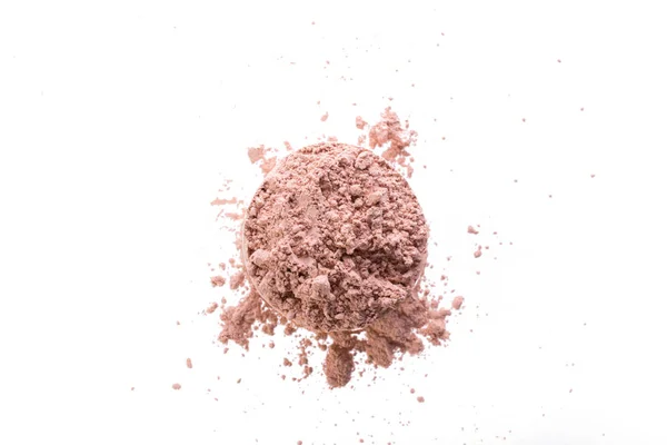 Куча Розовой Косметической Глины Белом Фоне — стоковое фото