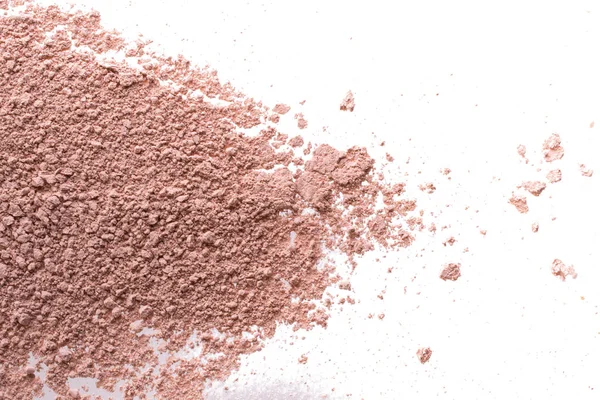 Kozmetik arka plan, minerl kil doku. Pembe facecare ve ilgilenmek için kuru kil sor. Beyaz bir arka plan üzerinde izole