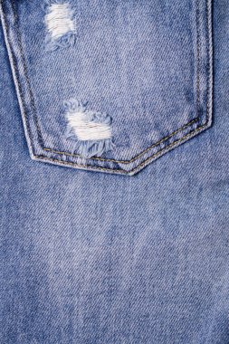 Mavi kot cebini kapatın. Kot pantolon dokusu. moda tasarımı