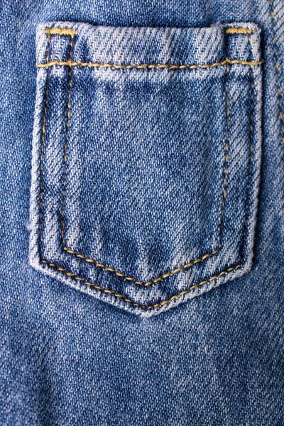 Gros Plan Sur Poche Jeans Bleus Texture Jean Bleu Design — Photo