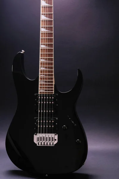 Body Neck Electric Guitar Close Detail Accentuated Shapes Illumination Copy — Stock Photo, Image