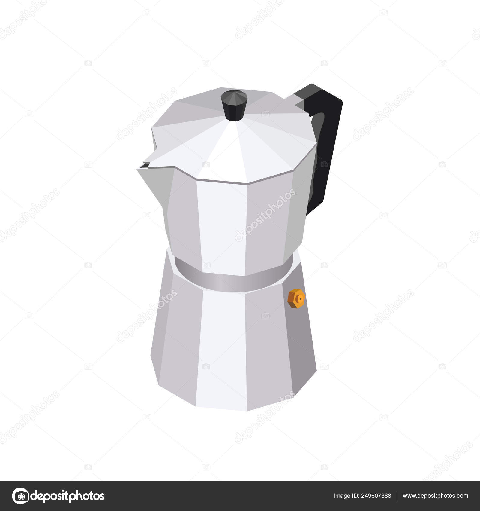 Moka Pot Coffee Maker Electric Espresso Stock Vector (Royalty Free