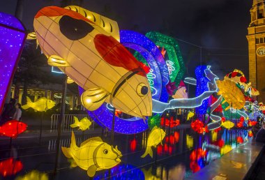 Hong Kong, Mart 05: Hong Kong bahar fener sergi 05 Mart 2018. Yıllık fener sergi Hong Kong ay yeni yıl şenlikleri bir parçasıdır