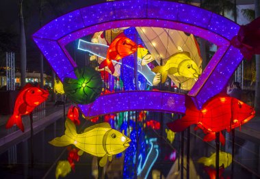 Hong Kong, Mart 05: Hong Kong bahar fener sergi 05 Mart 2018. Yıllık fener sergi Hong Kong ay yeni yıl şenlikleri bir parçasıdır