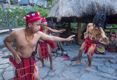 Banaue, Filipinler - Mayıs 02: Banaue 02 Mayıs 2018 Filipinler azınlıkta Ifugao insanlardan. Kuzey Filipinler dağların çoğunlukla canlı Ifugao azınlık