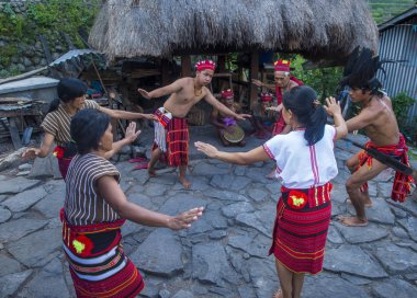 Banaue, Filipinler - Mayıs 02: Banaue 02 Mayıs 2018 Filipinler azınlıkta Ifugao insanlardan. Kuzey Filipinler dağların çoğunlukla canlı Ifugao azınlık