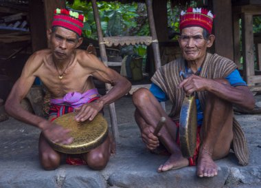Banaue, Filipinler - Mayıs 02: Banaue 02 Mayıs 2018 Filipinler azınlıkta Ifugao insanlardan. Kuzey Filipinler dağların çoğunlukla canlı Ifugao azınlık