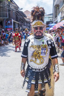 Boac, Filipinler - 30 Mart: Katılımcı Boac Marinduque adası Filipinler Moriones Festivali. Anualy kutsal hafta düzenlenen Moriones Festivali 