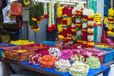 Singapur - 24 Şubat: Dükkanda Little India, Singapur üzerinde 24 Şubat 2018 Little India Singapur etnik bir ilçe olduğunu. Singapur Nehri doğusunda bulunur