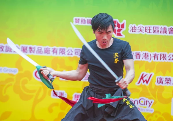 Hong Kong Marzo Manifestación Artes Marciales Durante 14ª Feria Del —  Fotos de Stock
