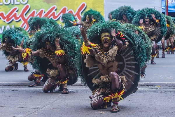 Iloilo Philippines Jan Participantes Festival Dinagyang Iloilo Filipinas Janeiro 2018 — Fotografia de Stock