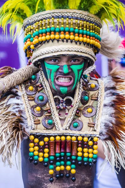 Iloilo Filipijnen Jan Deelnemer Dinagyang Festival Iloilo Filippijnen Januari 2018 — Stockfoto