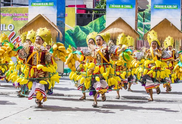 Iloilo Filipinas Enero Participantes Festival Dinagyang Iloilo Filipinas Enero 2018 — Foto de Stock