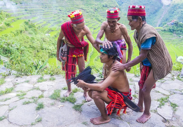 Banaue, Filipinler - Mayıs 02: Banaue 02 Mayıs 2018 Filipinler azınlıkta Ifugao insanlardan. Kuzey Filipinler dağların çoğunlukla canlı Ifugao azınlık