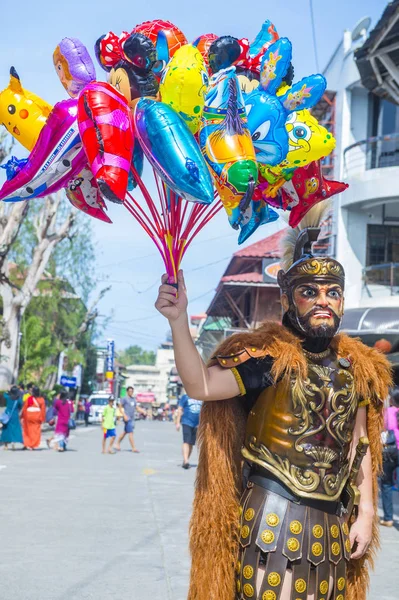 Boac, Filipinler - 30 Mart: Katılımcı Boac Marinduque adası Filipinler Moriones Festivali. Anualy kutsal hafta düzenlenen Moriones Festivali 
