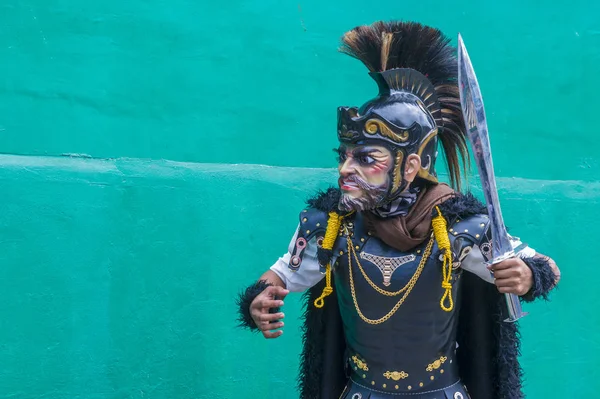 Boac, Filipinler - 30 Mart: Katılımcı Boac Marinduque adası Filipinler Moriones Festivali. Anualy kutsal hafta düzenlenen Moriones Festivali 