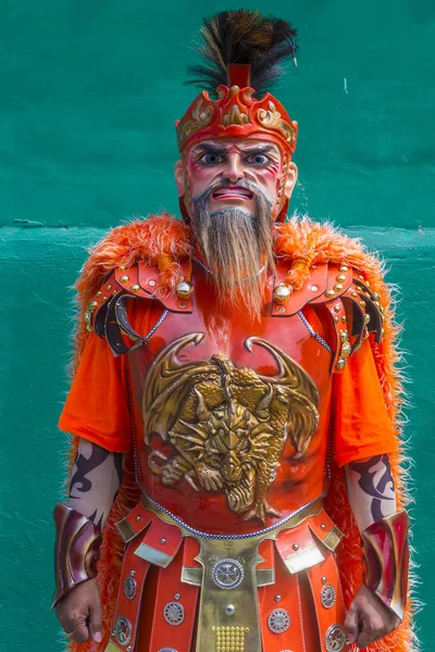 Boac, Filipinler - 30 Mart: Katılımcı Boac Marinduque adası Filipinler Moriones Festivali. Anualy kutsal hafta düzenlenen Moriones Festivali 