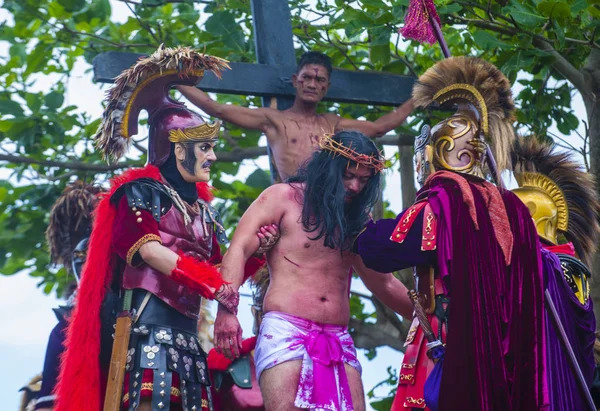 Boac Filipiny Marca Uczestnicy Moriones Festival Boac Marinduque Wyspy Filipin — Zdjęcie stockowe
