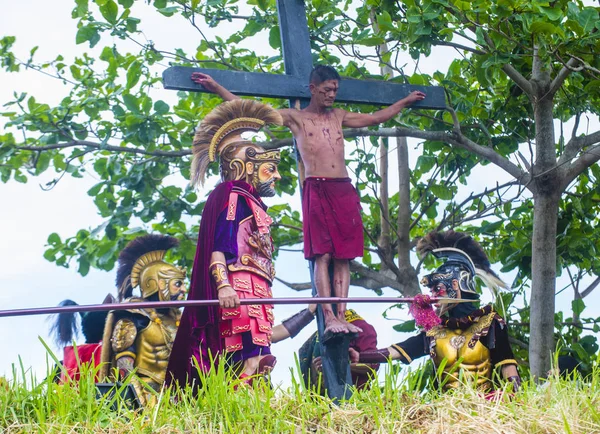 Boac, Filipinler - 30 Mart: Katılımcılar Boac Marinduque Moriones Festivali Türkiye ada. Anualy kutsal hafta düzenlenen Moriones Festivali 