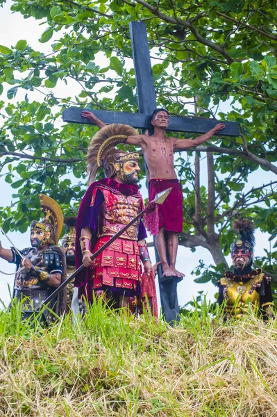 Boac, Filipinler - 30 Mart: Katılımcılar Boac Marinduque Moriones Festivali Türkiye ada. Anualy kutsal hafta düzenlenen Moriones Festivali 